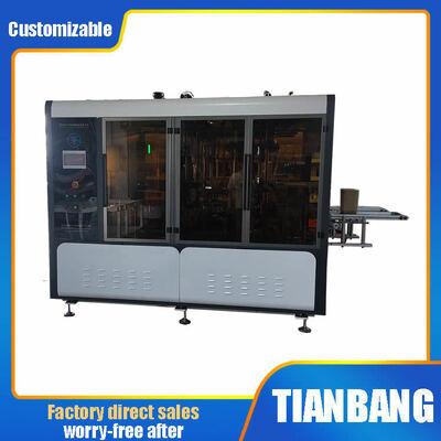 ποιότητας  Dual-station takeout and fast food intelligent curling paper bowl and paper plate forming machine εργοστάσιο
